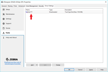 Downloading Font to Printer Using Latest v8 ZDesigner Driver
