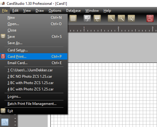 カサブランカオーダーページ Printing Cards in Portrait or Landscape from CardStudio 1