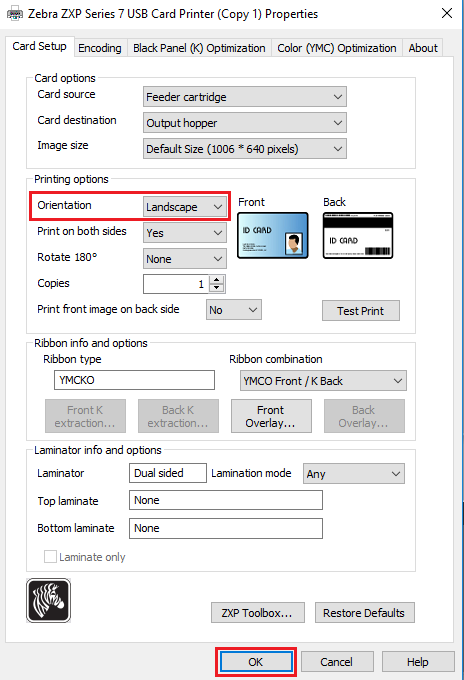 Printing Cards in Portrait or Landscape from CardStudio 1