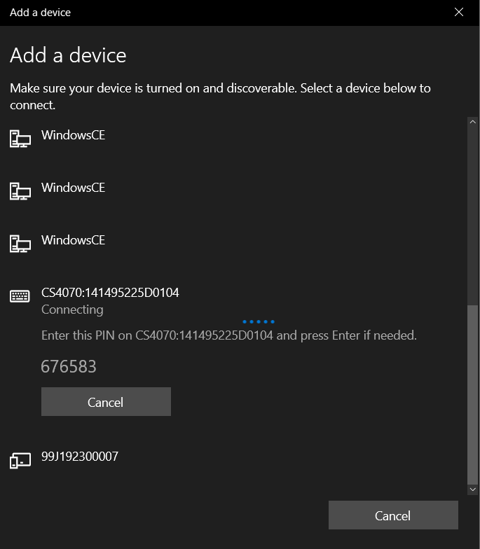 CS4070: Disable the PIN Entry When Pairing the Device