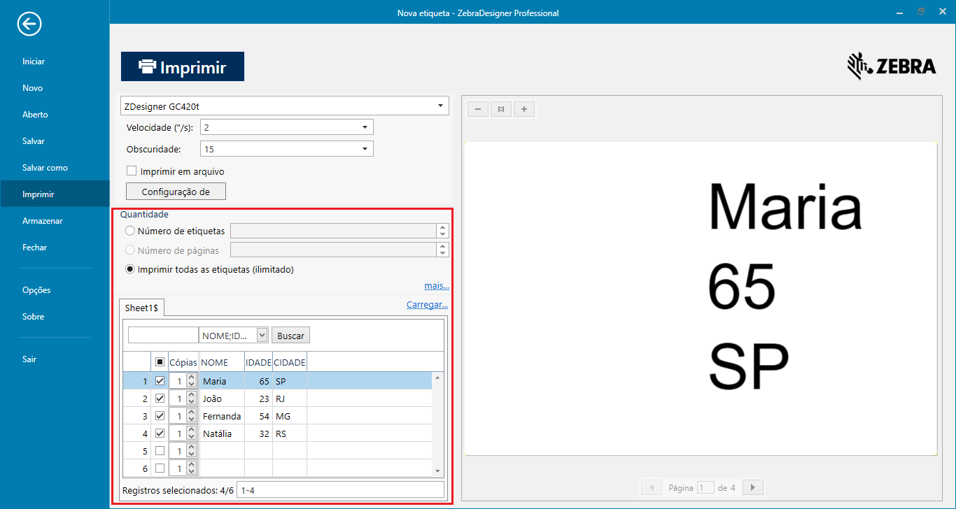 Conectando uma base de dados no ZebraDesigner v3