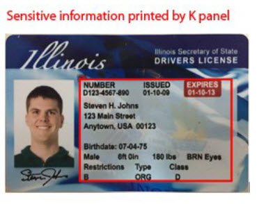 Erasing the Private Information Printed On a ZXP9 K Panel