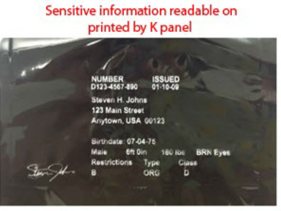 Erasing the Private Information Printed On a ZXP9 K Panel