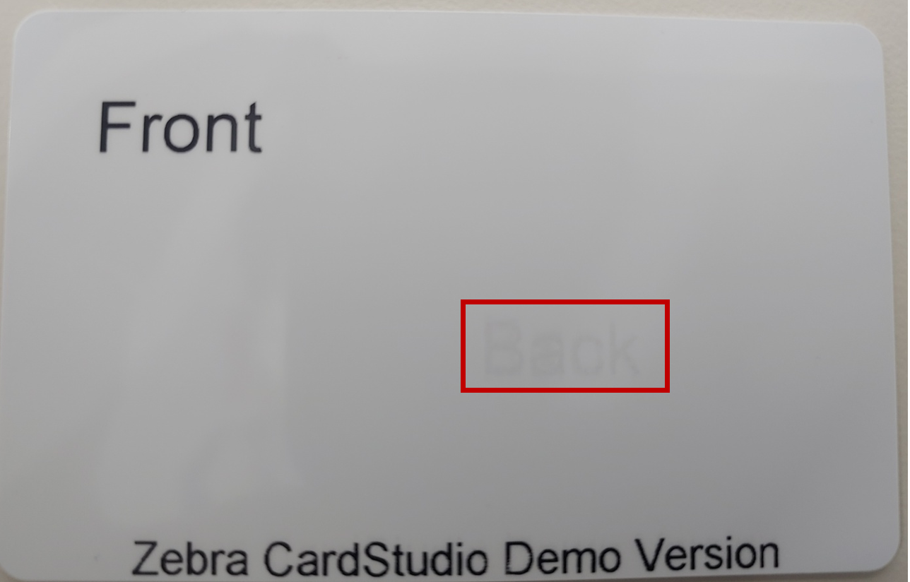 ZC300: Unable to Print on Both Sides Using Zebra CardStudio