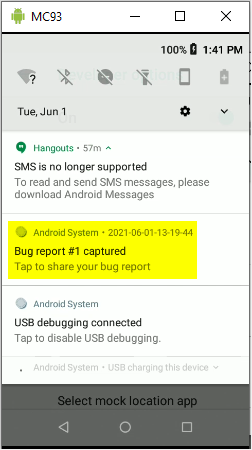 Enabling Android Bug Report Button from Power-Off Menu in Developer Options