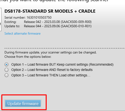 DS8178 Firmware Güncellemesi Başarısız