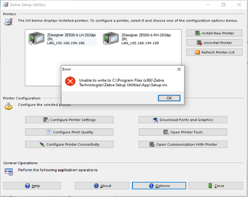 C:\Program Files (x86)\ Zebra Technologies\ Zebra Setup Utilities