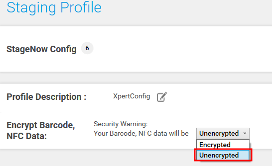 StageNow: Error While Generating Provisioning XML