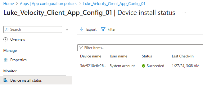 Velocity Client: Auto Grant Permissions Via EMM Microsoft Intune