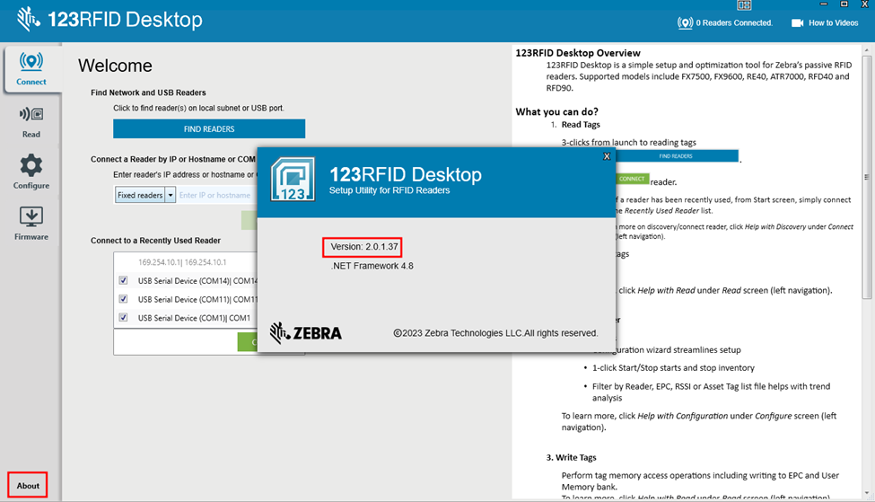 123RFID デスクトップ インストールの問題: Zebra CoreScanner ドライバーのバージョン