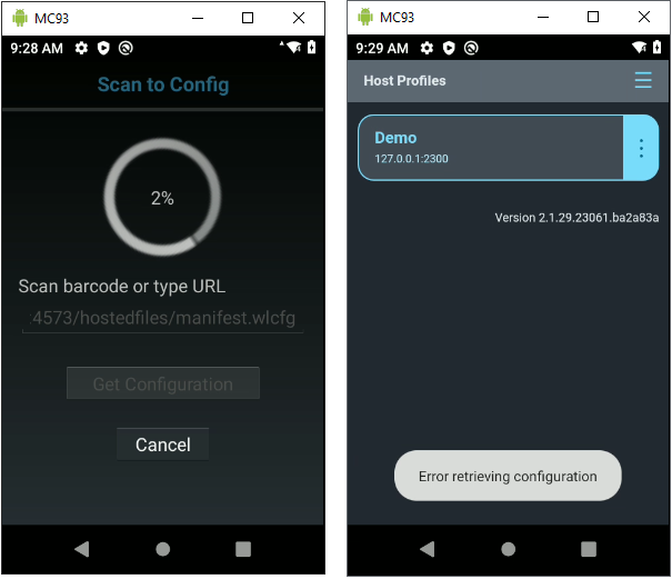 Cliente de Velocity: escanear a configuración: error al recuperar la ...