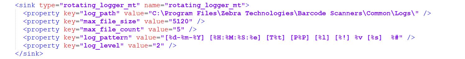 Aktivieren Sie Protokolle auf CoreScanner