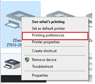 Print Windows Test Label and Printer Configuration Label Using Version ...