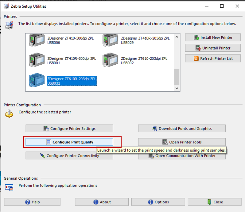 Maximum Number of Labels to Print via Configure Print Quality From ...
