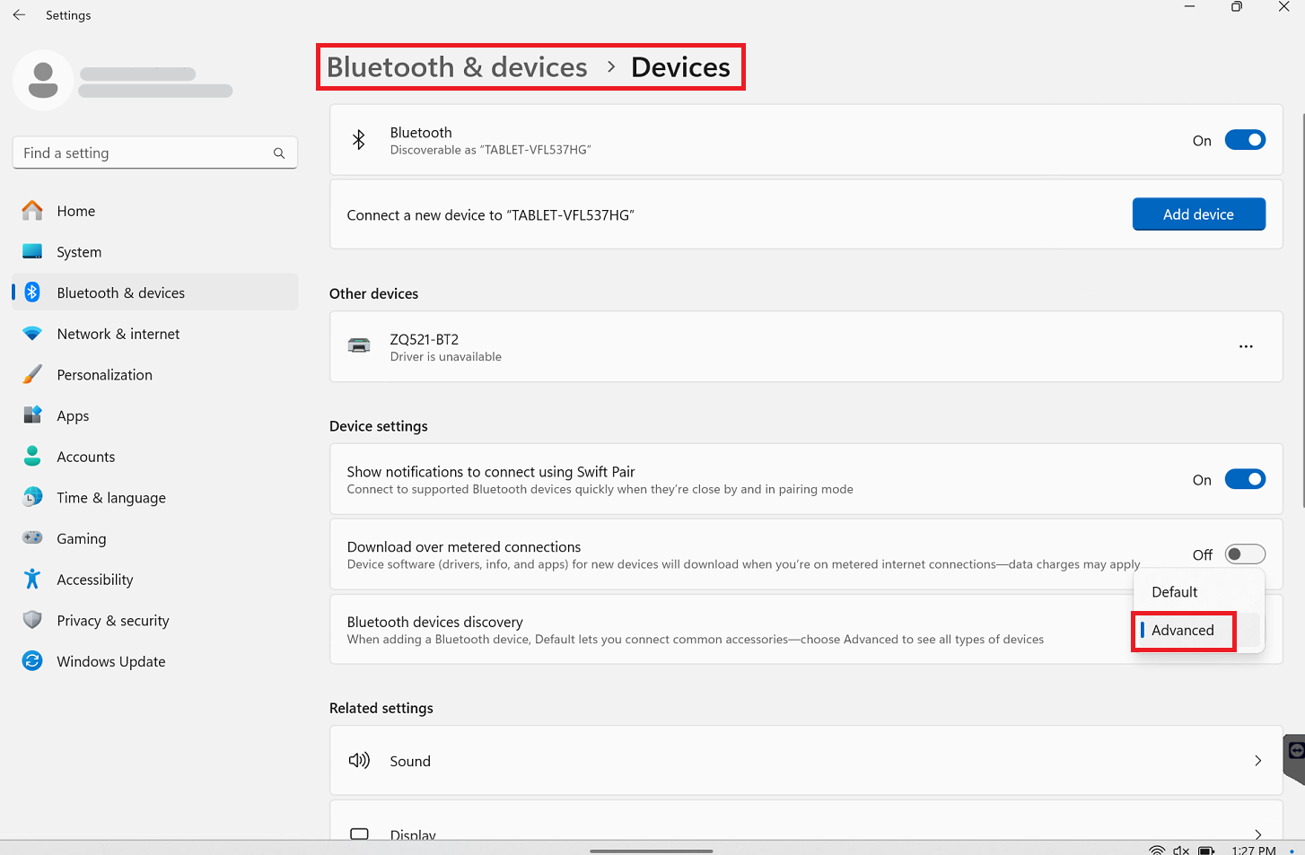 无法在Windows 11 中通过蓝牙发现Zebra打印机