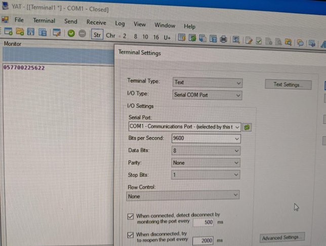 MP7000: OPOS Setup over Serial