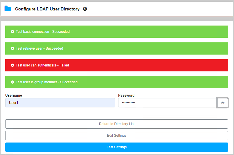 I test delle impostazioni della directory utente LDAP di Printer ...