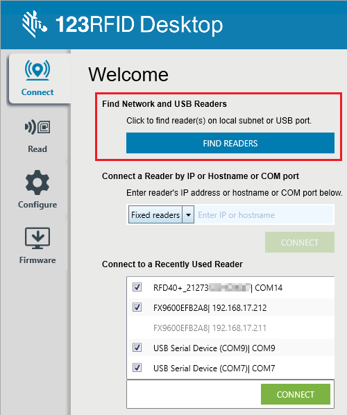 RFD40: Reading Tags Using 123RFID Desktop
