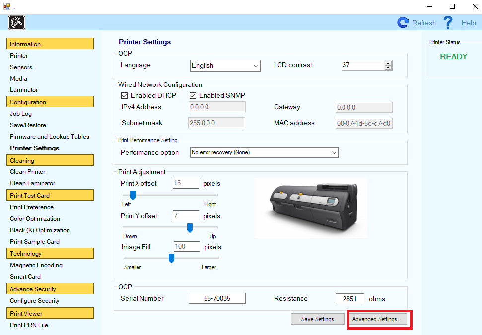 Calibrar el sensor de cinta en una ZXP Serie 7