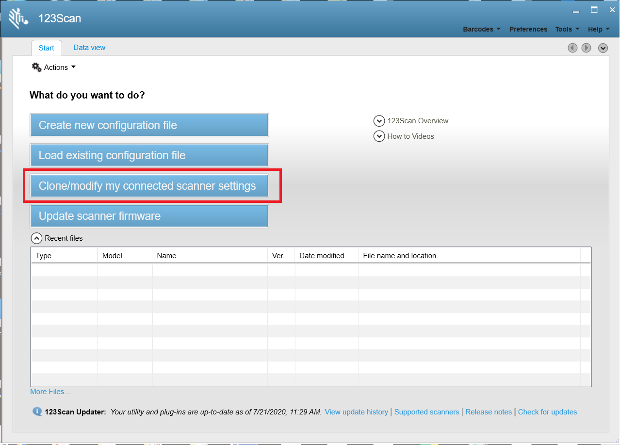 Save Configuration Parameter of Scanner Using 123Scan Utility