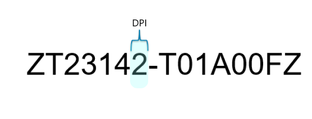 Identify the DPI of the Printhead Using the Printer Part Number