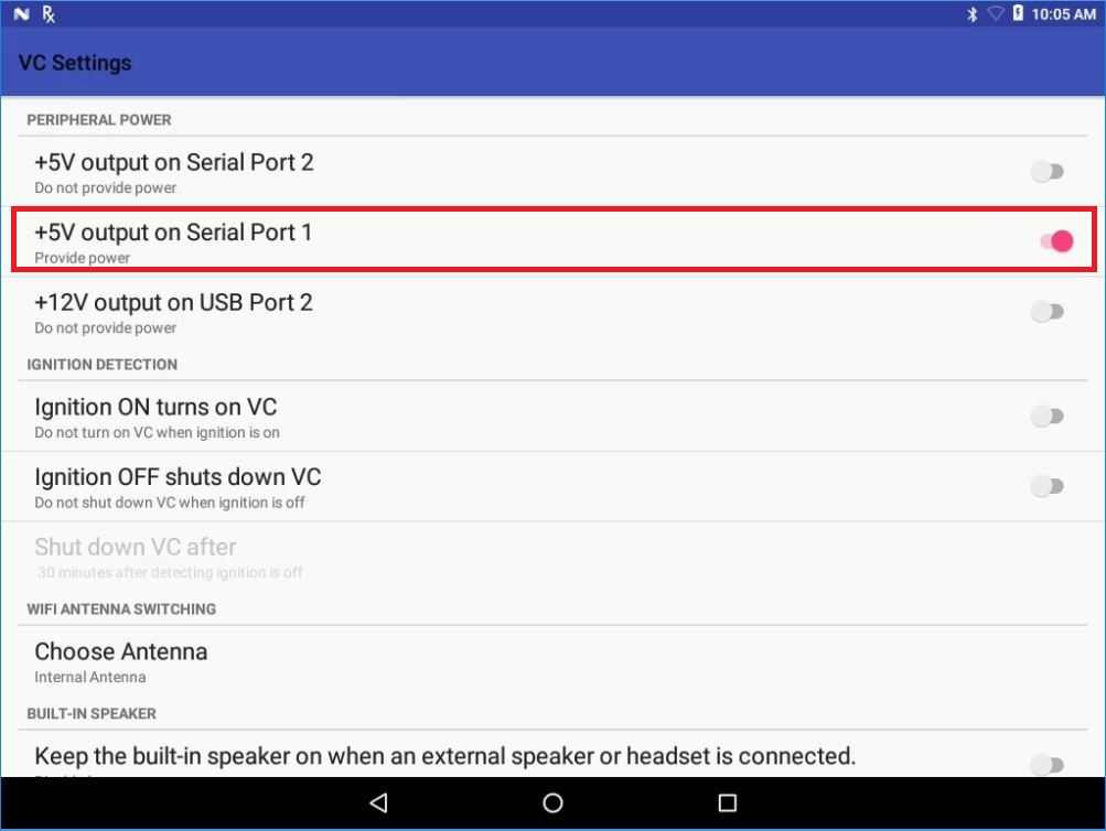 Connect an RS-232 Serial Scanner to a VC80x or VC8300 Android
