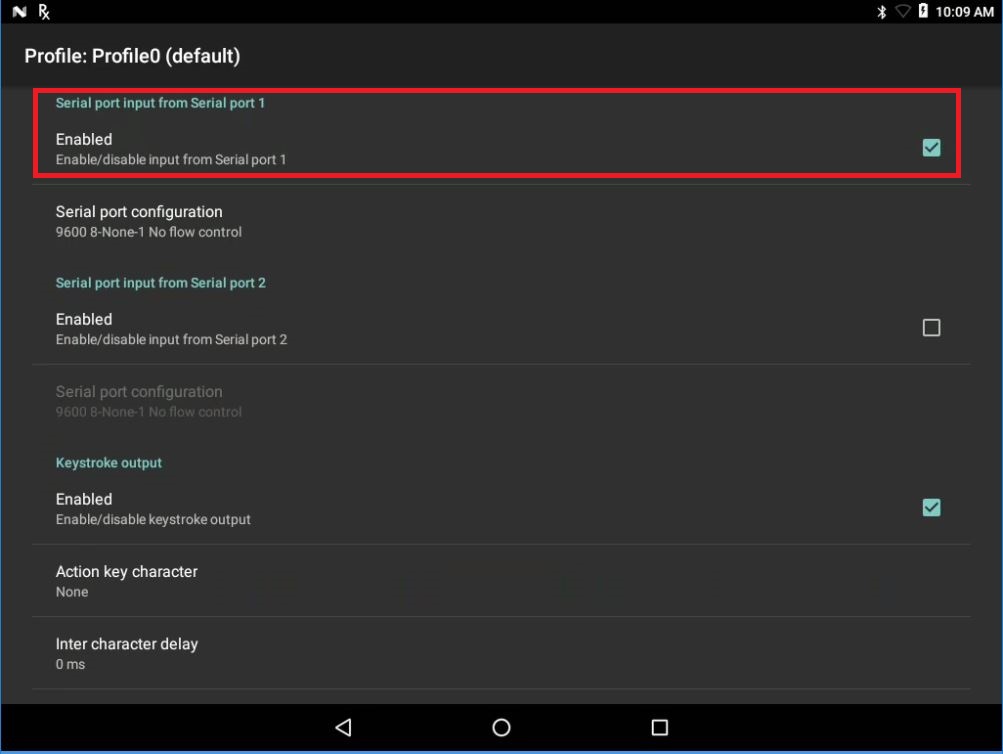 Connect an RS-232 Serial Scanner to a VC80x or VC8300 Android