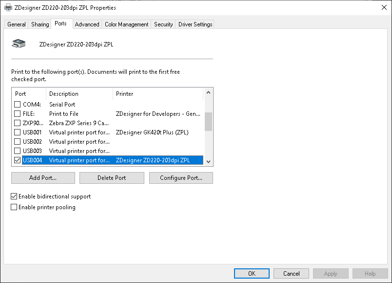 TASSRRY様確認ページ ZDesigner Driver: Printer Properties