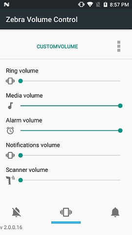 Regola il livello di controllo del volume (controllo del volume Zebra ...