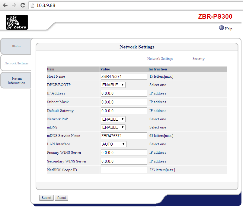 Assigning an IP Address and Installing Network Driver Zebra ZXP