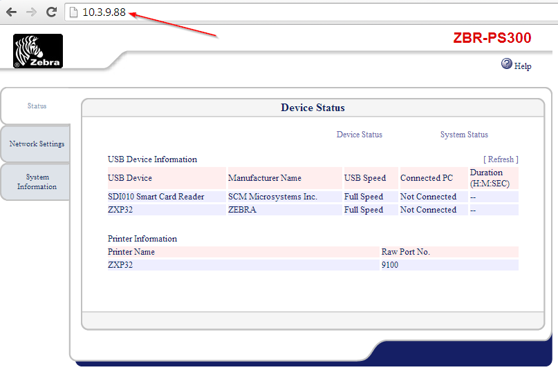 Assigning an IP Address and Installing Network Driver Zebra ZXP