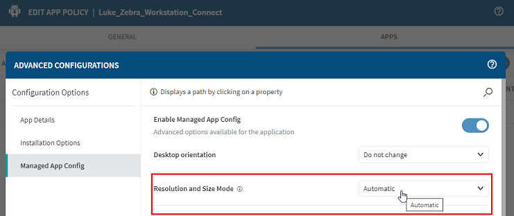 Zebra Workstation Connect(ZWC): SOTI MobiControl을 통한 보조 디스플레이를 포함한 원격 ...