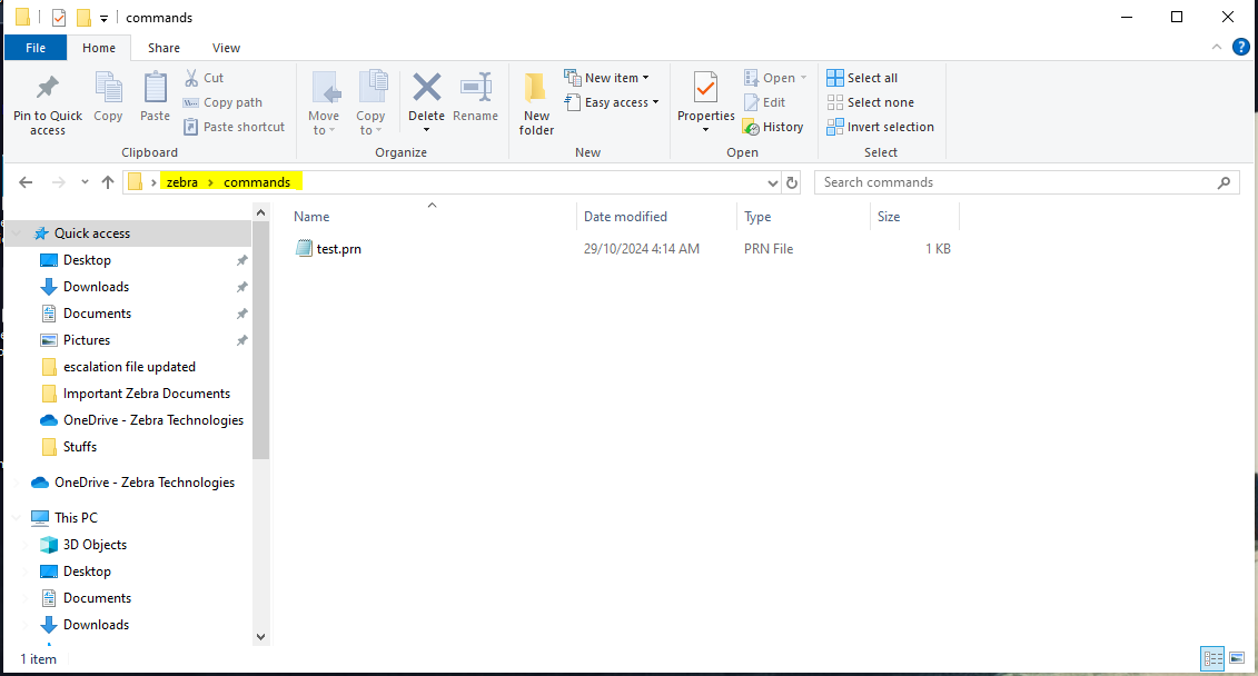 Saving a Variable Template from ZebraDesigner 3 Using USB Mirroring