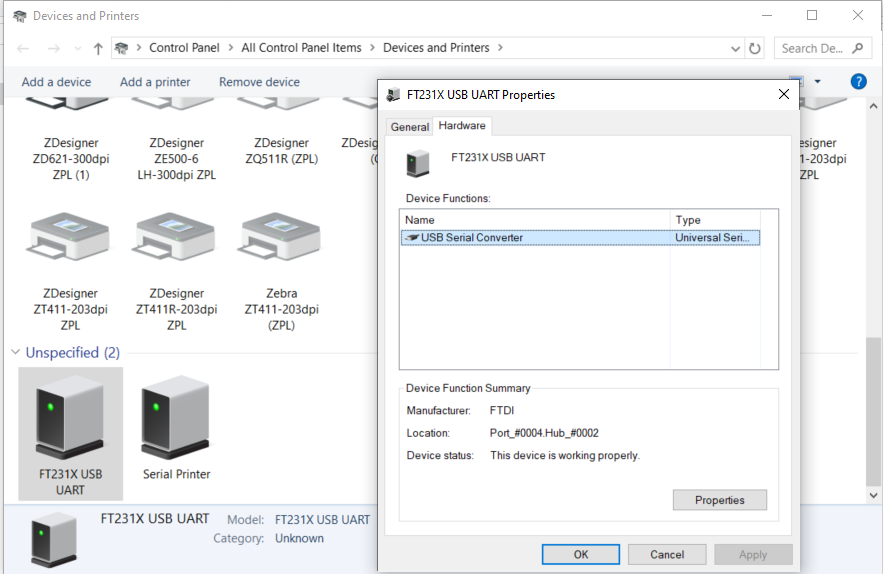 Missing COM Port on Windows Computer When Connecting ZQ500 Series ...