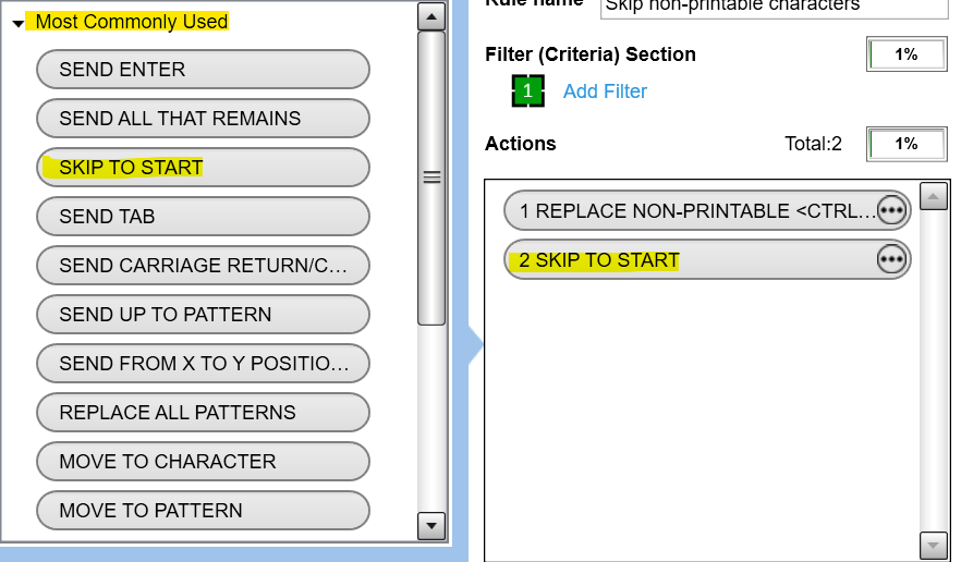 Skipping Non-Printable Characters