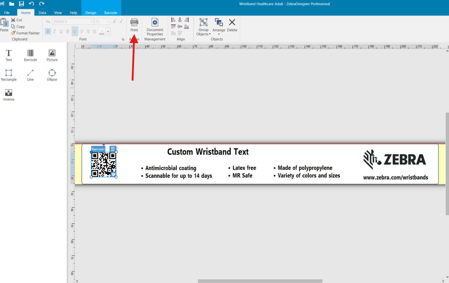 Vind een labelsjabloon in ZebraDesigner 3 met behulp van het Zebra ...
