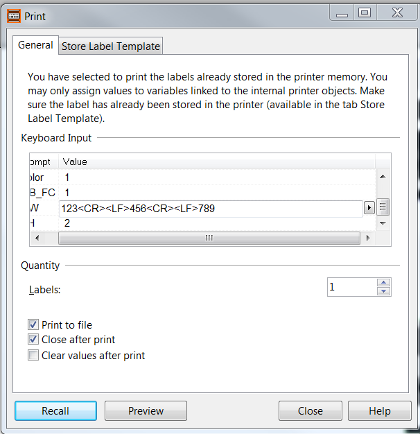Input Special Mark in ZebraDesigner Pro Keyboard Input Data Field
