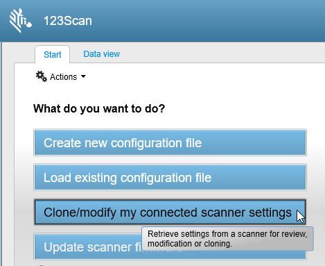 Cloning RS5100 Settings Using 123Scan Utility