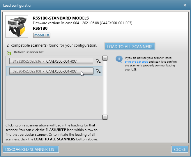 Cloning RS5100 Settings Using 123Scan Utility