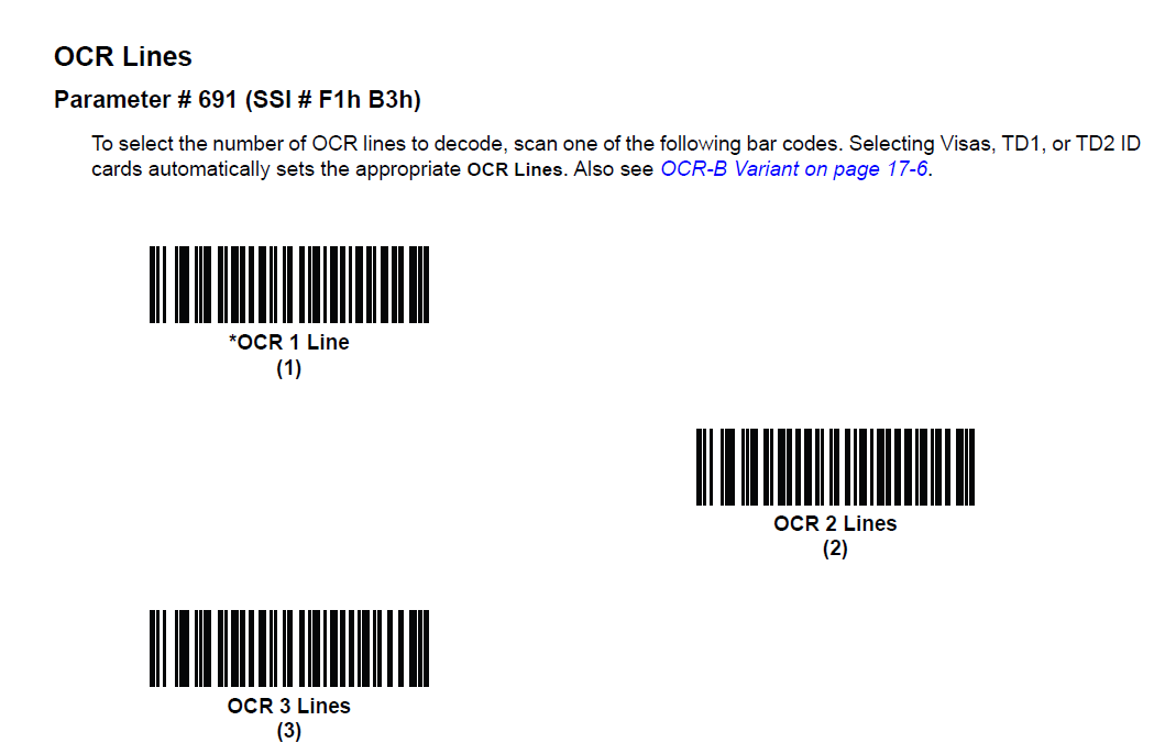 Soporte de dirección OCR B