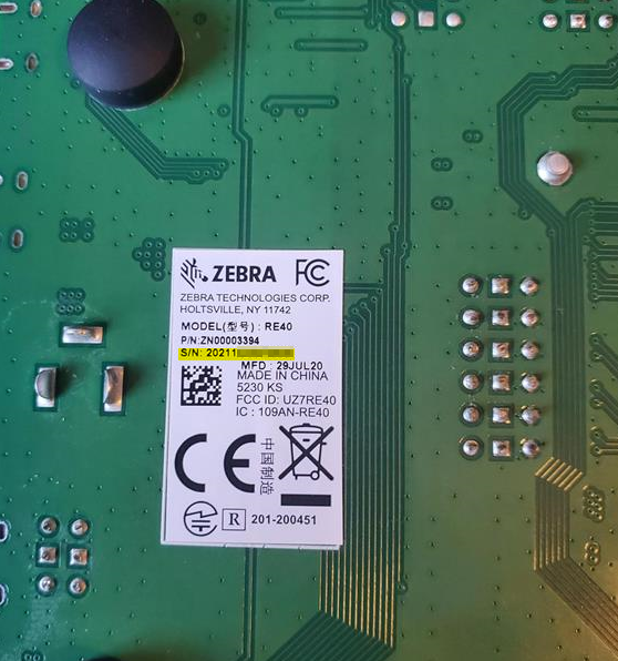 找到序列号：扫描引擎和 RFID 模块 (OEM)
