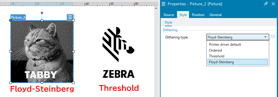 Настройка качества изображения в ZebraDesigner 3