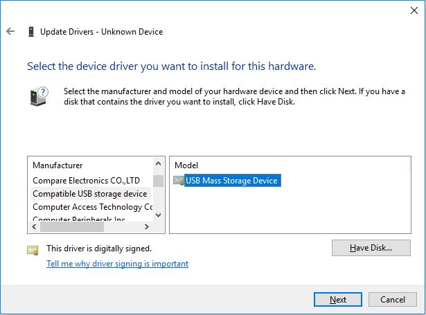 Installa il driver USB per i dispositivi Psion in modalità Boost e ...