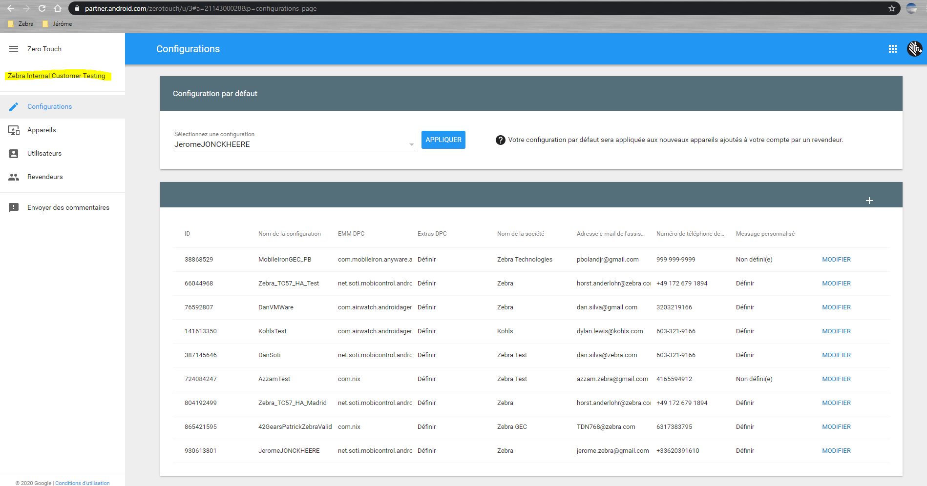 Habilitación de Android Zero Touch para dispositivos de Zebra Technologies