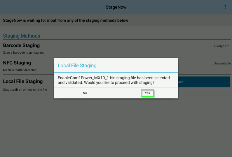 VC83/VC80: Umgehen Sie das Android-Setup und aktivieren Sie Power on ...
