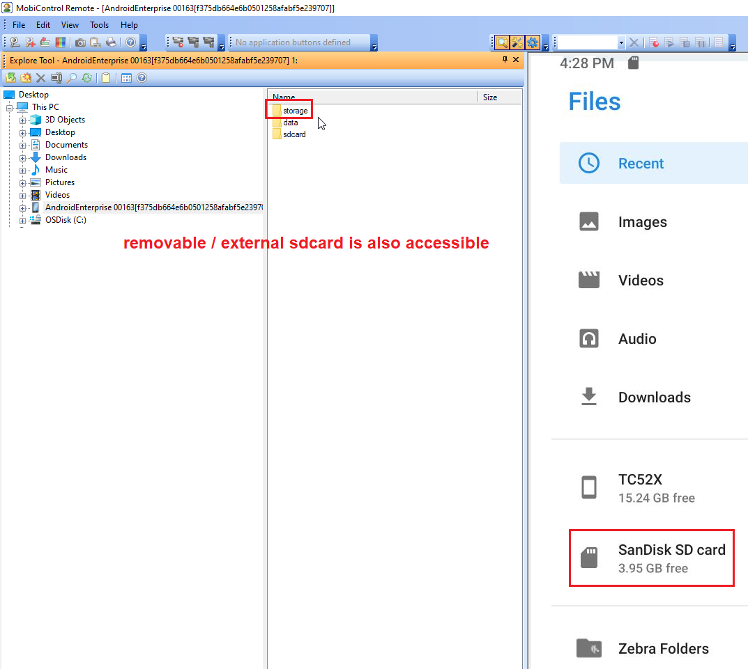 SOTI MobiControl: Script to Enable Access to Removal SD Card in Remote ...