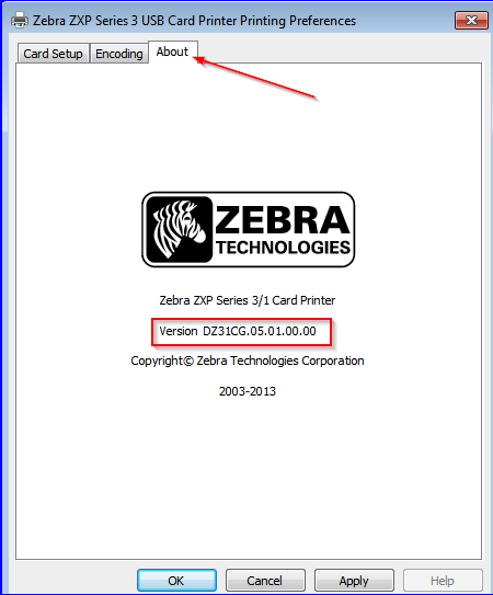 Checking Driver and Firmware Version for Zebra Card Printers
