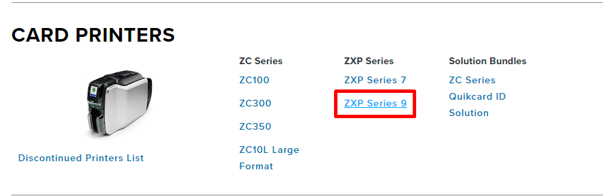 Zebraカード プリンターの現在のドライバーのダウンロード