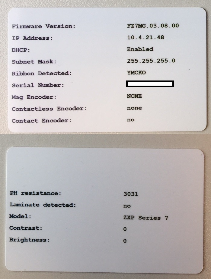 Impresión de una tarjeta de autodiagnóstico de configuración