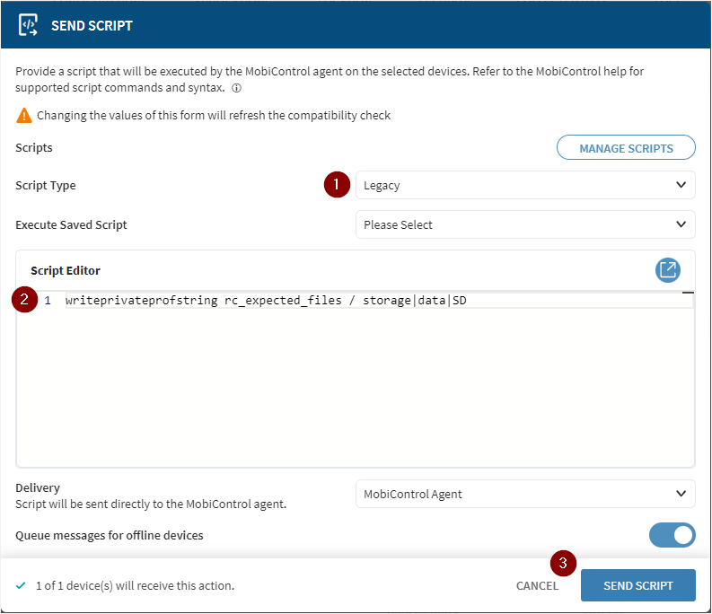 SOTI MobiControl: Script para habilitar el acceso a la eliminación de ...